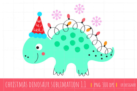 Christmas Dinosaur Sublimation1.1: Festive Illustrations