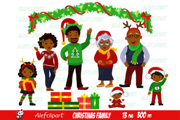 Christmas Family African American Illustrations Review