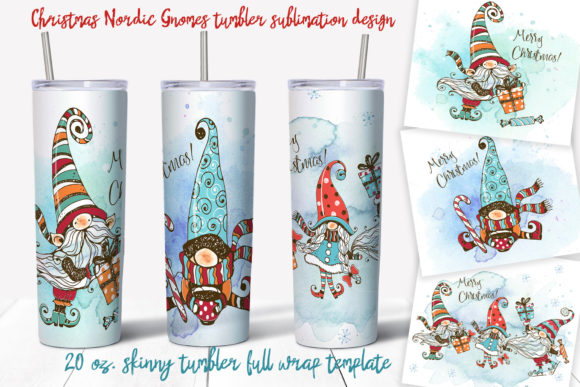 Christmas Gnomes 3: Festive Illustrations for Tumbler Sublimation