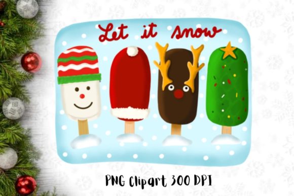 Christmas Ice Cream PNG Clipart for Illustrations