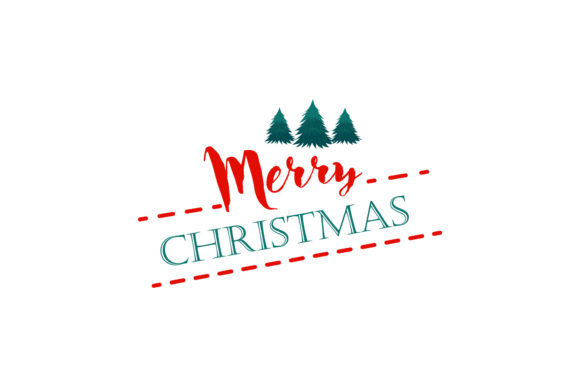 Christmas Merry Christmas Text Concept: Festive Illustrations