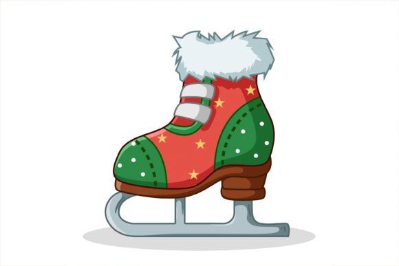 Christmas Skates Illustrations for Festive Branding