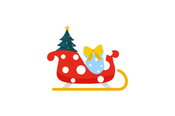 Christmas Sleigh Vector-206: Premium Illustrations