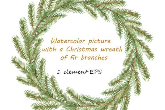 Christmas Wreath of Fir Branches: Top Illustrations