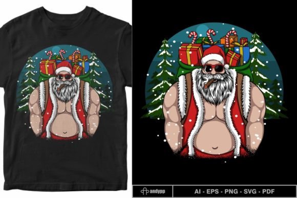 Cool Santa Illustrations for Merry Christmas Branding