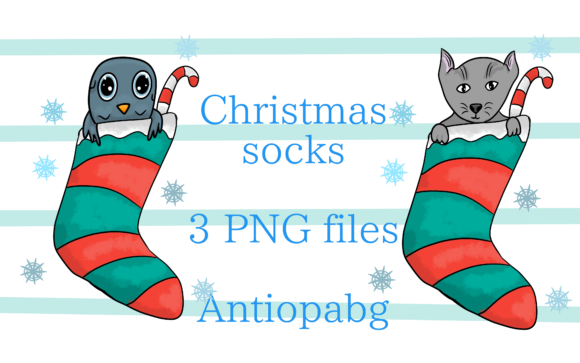 Cute Animals in Socks: Festive Illustrations for Crafts