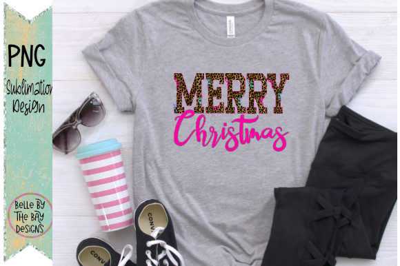 Merry Christmas Pink Leopard PNG: Bold Illustrations