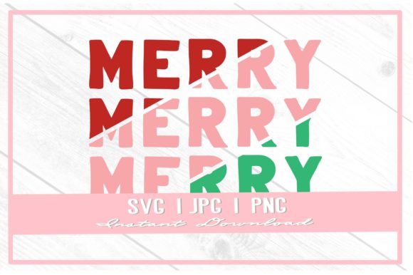 Merry Pink Christmas SVG: Fresh Illustrations