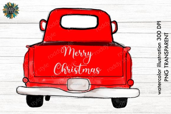 Red Truck Christmas Illustration Design Review