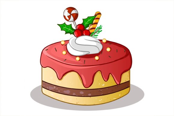 Red Yellow Tart Christmas Theme Illustrations Review