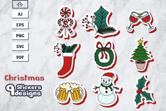 Review: Christmas Sticker Vector Illustration for Embroidery