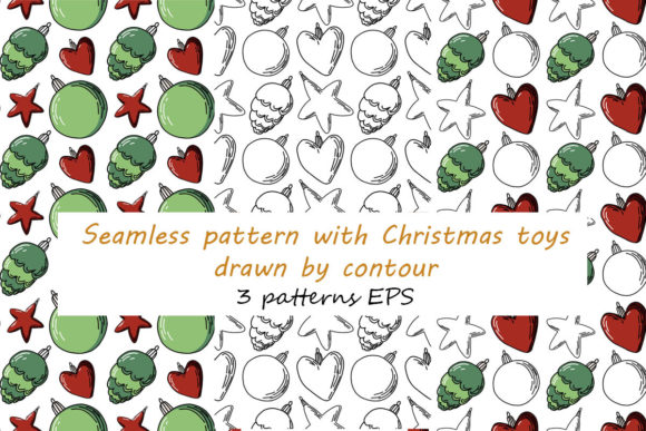 Review: Seamless Patterns with Christmas Toys for Holiday Stitching