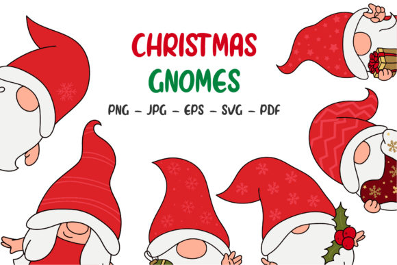 Reviewing Christmas Gnome Clipart & Xmas Gnomes Svg Illustrations